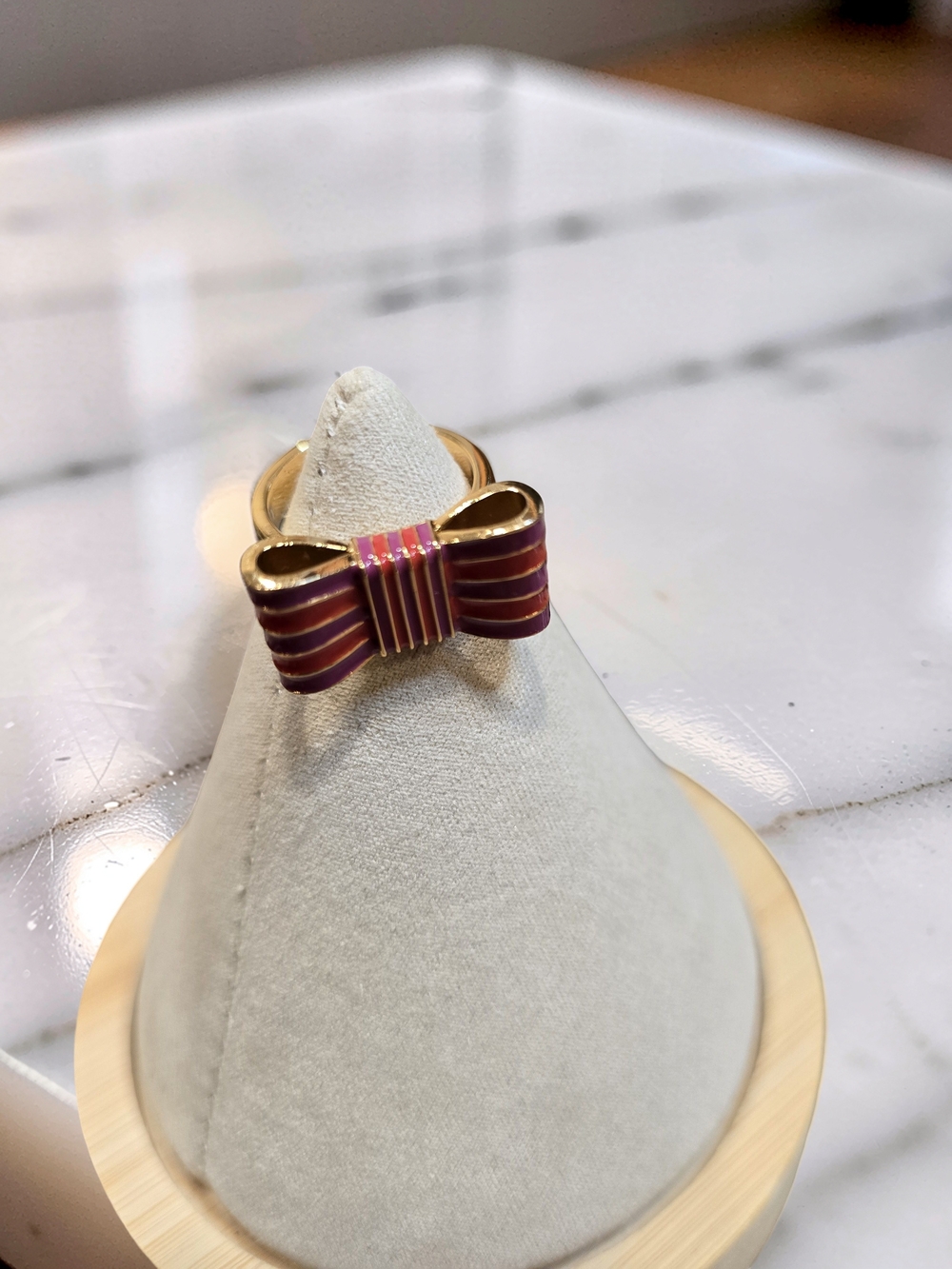 Coach Poppy Enamel Bow Ring (Matching Set Piece)